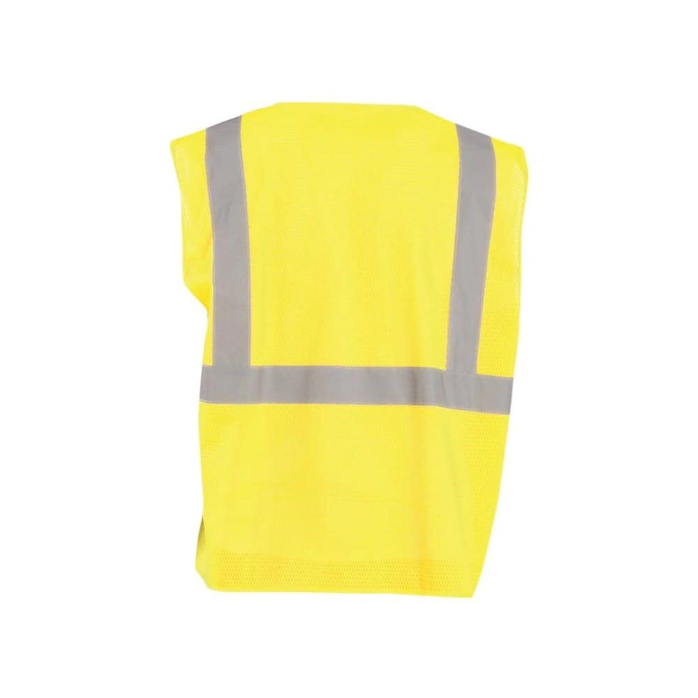 Occunomix Zipper Safety Vest Yellow High Visibility Mesh Standard 3X, large image number 2