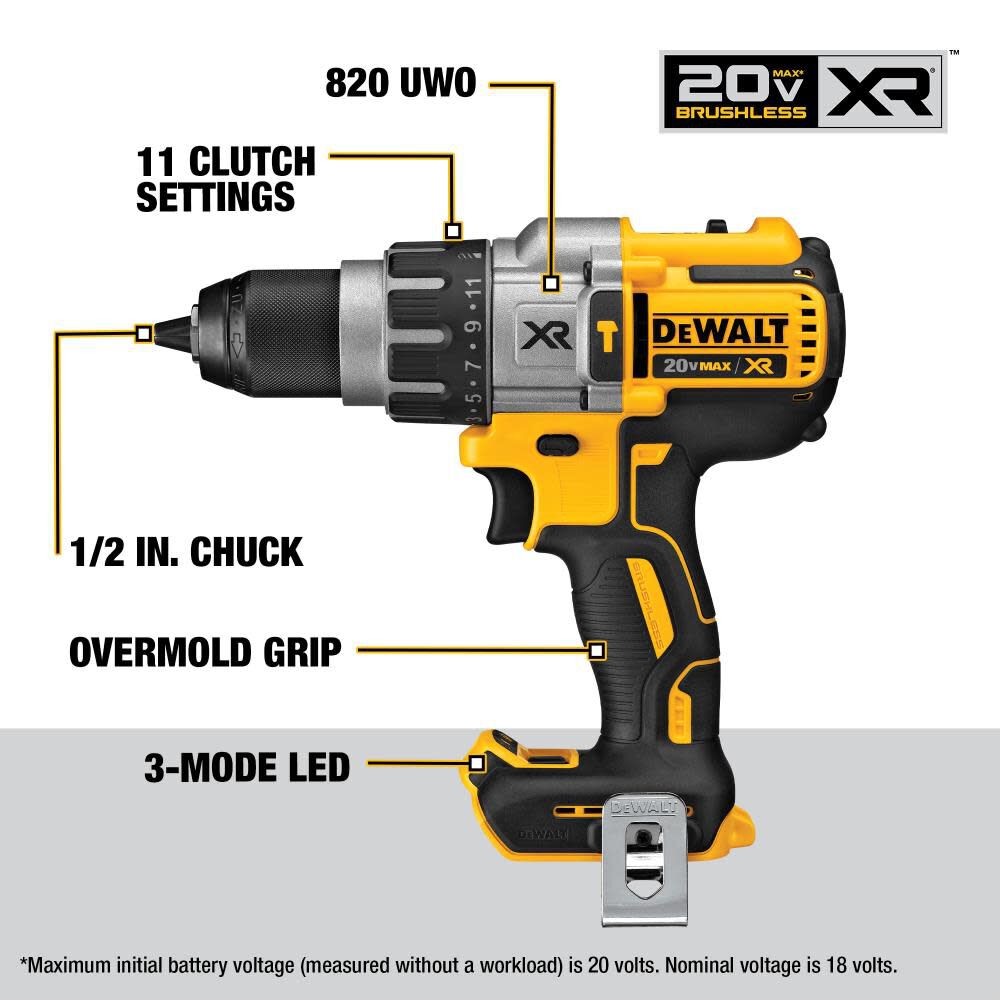 DEWALT 20V MAX XR Hammer Drill (Bare Tool), large image number 7