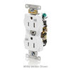 Leviton Grounded Duplex Outlet Receptacle 15A 125V Nylon White, small image number 2