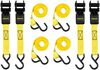 Stanley Ratchet Straps 1in x 10' 900 lb Break Strength Light Cargo Hauling 4pk, small image number 1