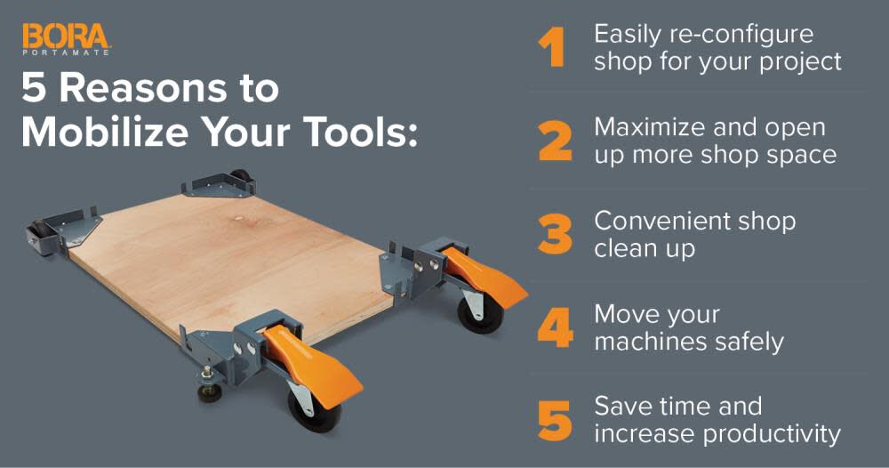 Bora Portamate Universal Mobile Base Kit PM1100 Acme Tools