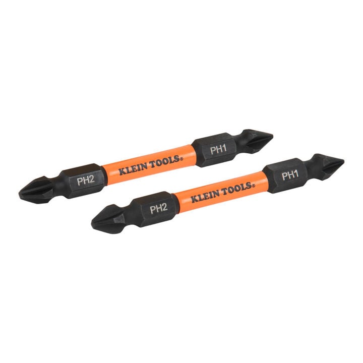 Klein Tools Replacement Bits, ProFlex #1 Phillips and #2 Phillips, 2 Pieces