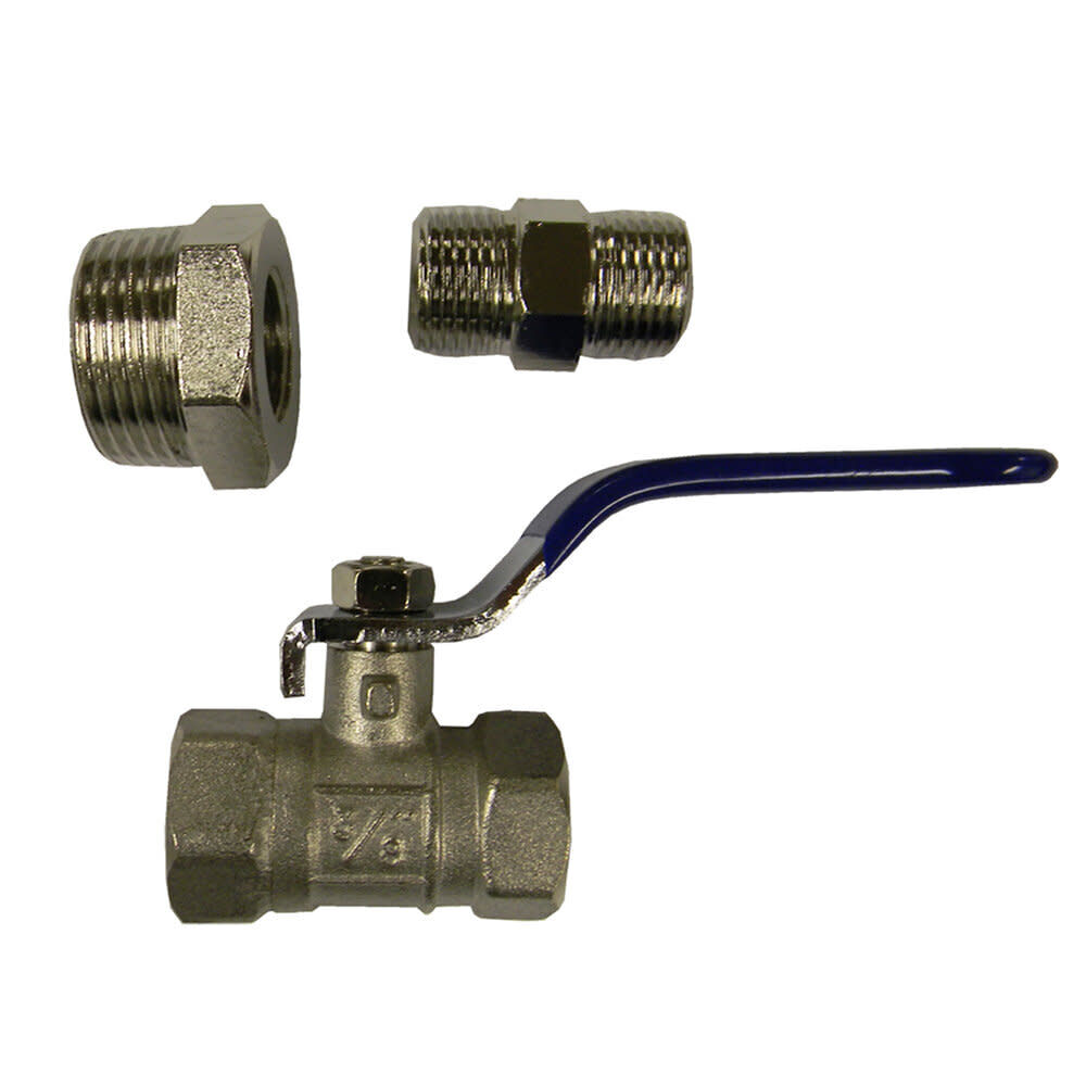 Powermate Ball Valve with Pipe Fitting & Bushing 3/8 Inch, large image number 2