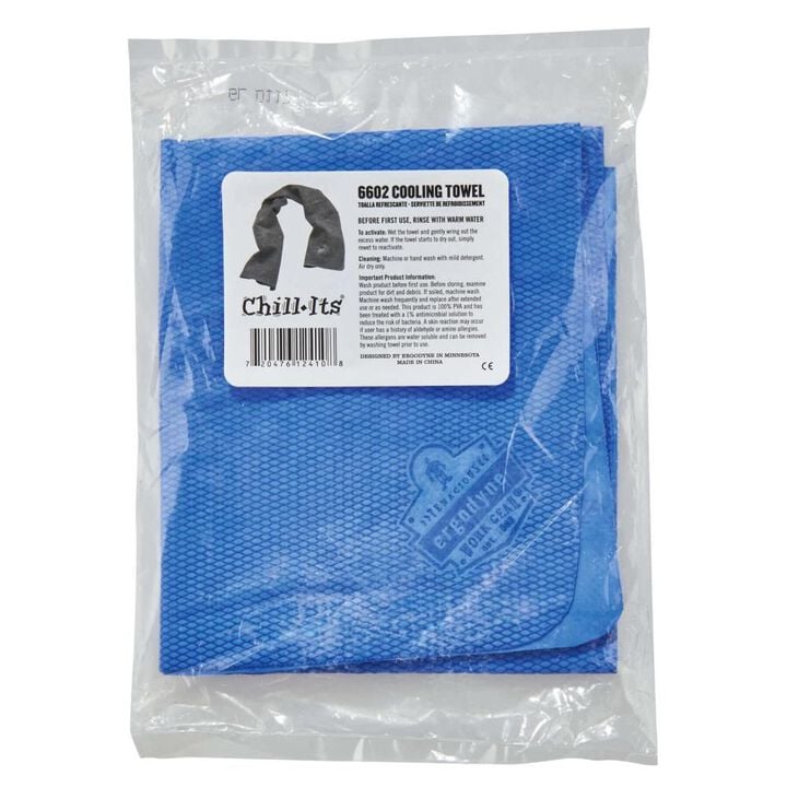 Ergodyne Chill Its 6602 Evaporative Cooling Towel Blue 50 Pieces, large image number 4