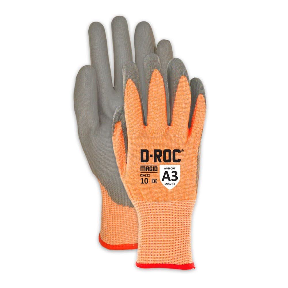 Magid Safety & Glove D-Roc 18 Gauge Hi-Viz Orange Cut-Resistant Gloves, Size 9, large image number 1