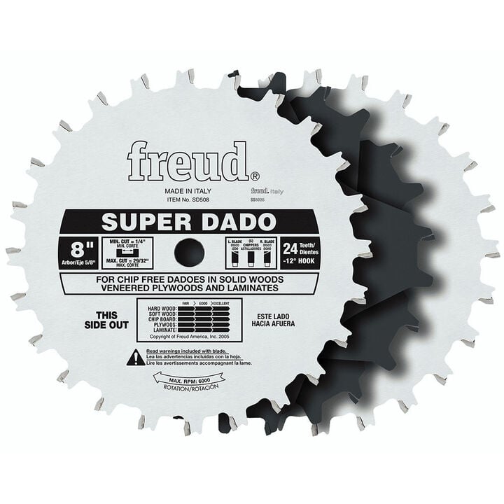 Freud 8 In. x 24T Super Dado Sets
