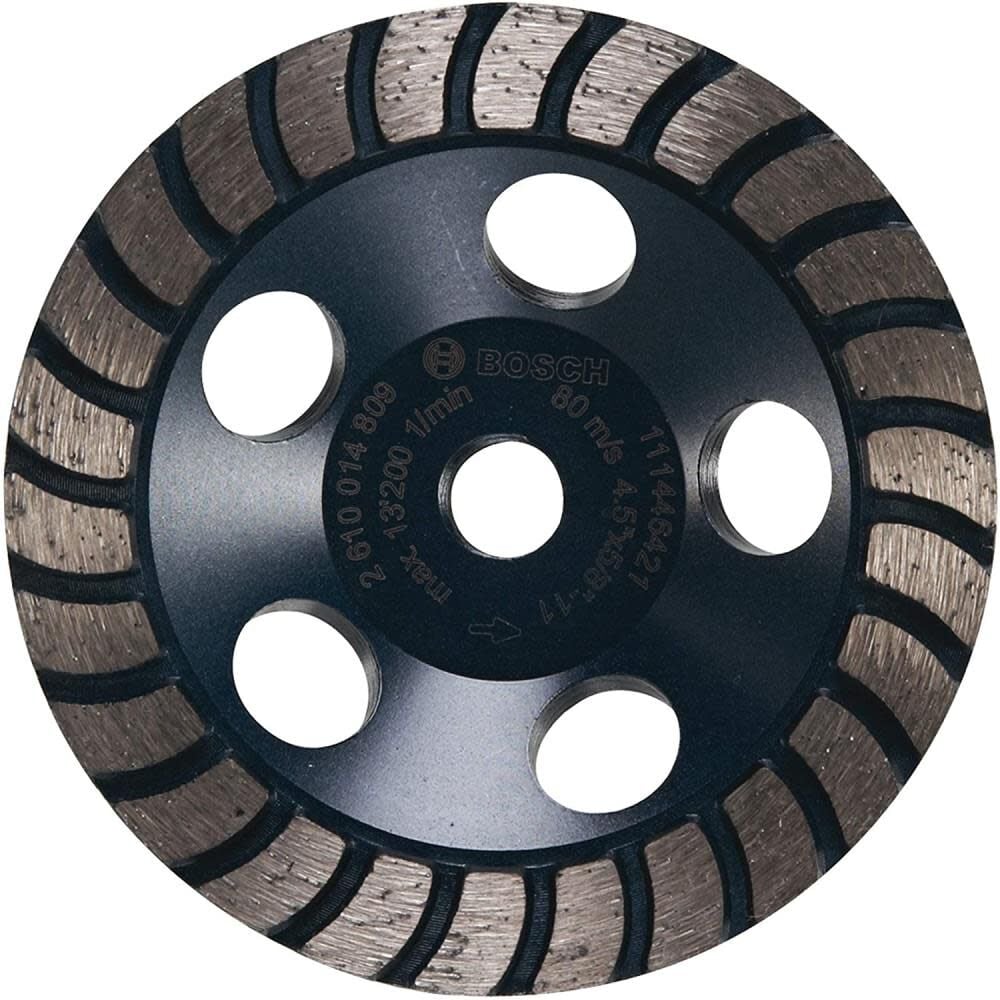 Bosch 4 1/2 Inch Turbo Rim Diamond Cup Wheel for Concrete and Brick – DC4530HD