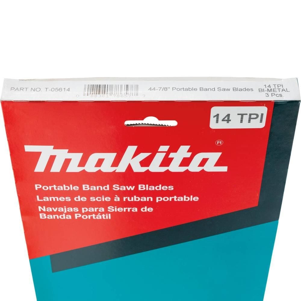 Makita 44 7/8 Inch 14 TPI Bi Metal Portable Band Saw Blade 3 Pack, large image number 4