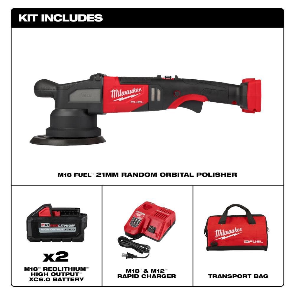 Milwaukee M18 Fuel 21mm Random Orbital Polisher Kit 2685 22hd Simolary simolary.com 6