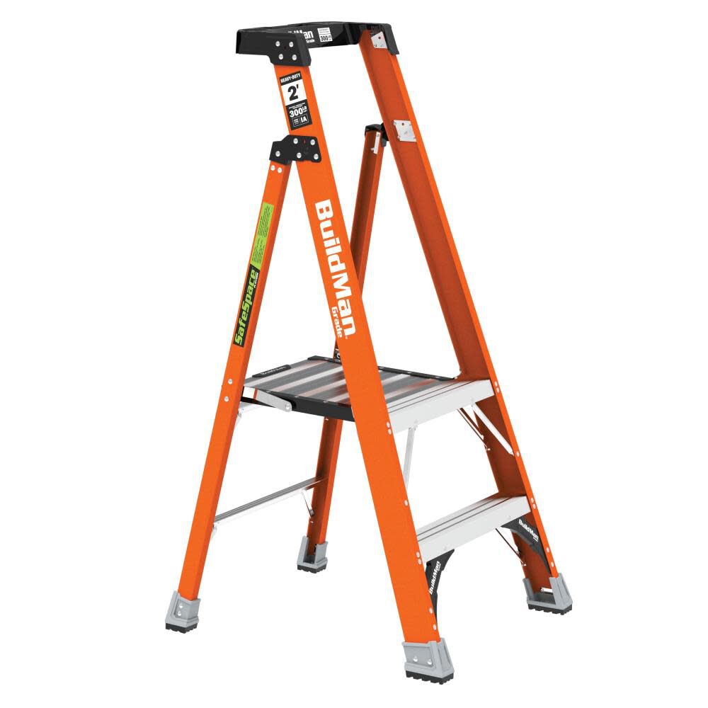 Metaltech 2 Foot Safe Space Fiberglass Step Ladder, large image number 1