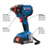 Bosch 18V Freak 1/4in & 1/2in Two In One Bit/Socket Impact Driver Kit Reconditioned, small image number 3