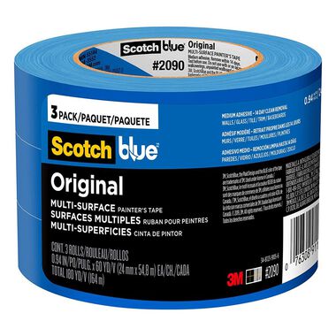 3M ScotchBlue Painters Tape 0.94in x 60yd Blue 3pk, large image number 1