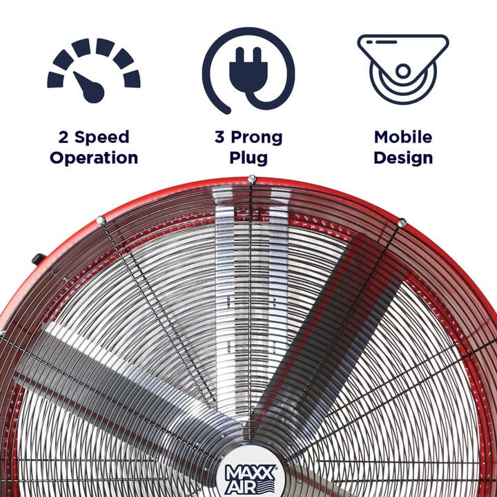 Maxx Air 42 Inch 13300 CFM 120V 2-Speed Belt Drive Drum Fan, large image number 6
