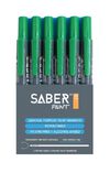 FARO Saber Retractable Paint Marker, Green, 6 Pack, small image number 1