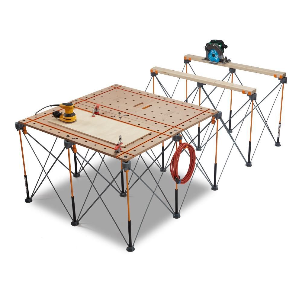 Bora Portamate Centipede 2 x 4ft T-Track Table Top , 3/4in Dog Holes, large image number 4