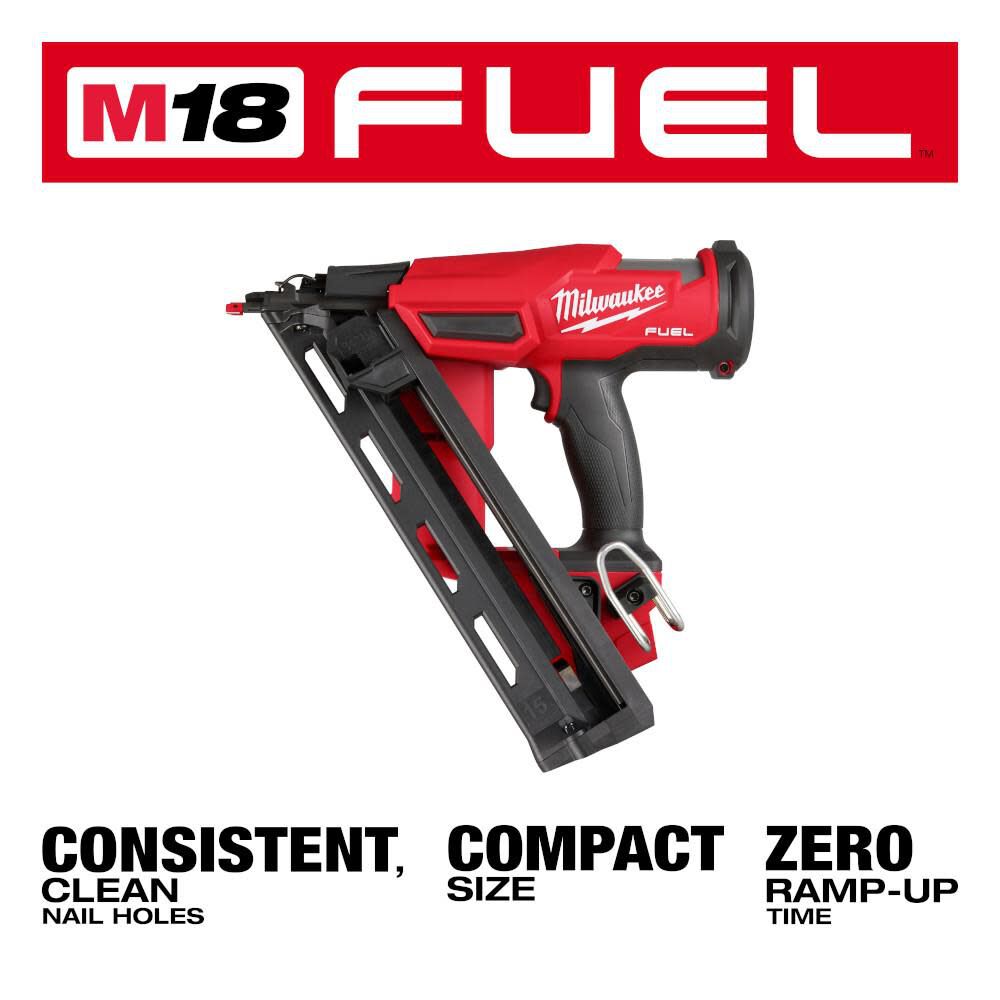 Milwaukee M18 FUEL 18-Volt Lithium-Ion Brushless Cordless 16-Gauge Straight Finish  Nailer (Tool Only)