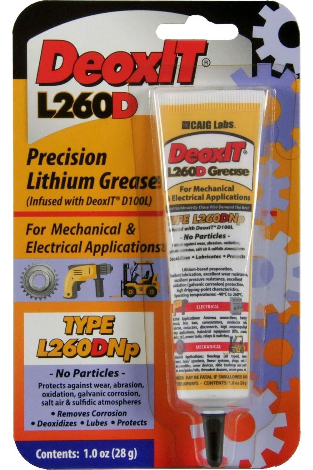 DeoxIT L260DNp PLUS Lithium Grease with Dx100L, No Particles, 28 Gram Squeeze Tube, large image number 2