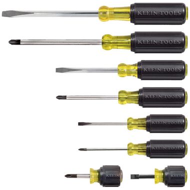 Klein Tools Cushion-Grip Screwdriver Set 8 Pc