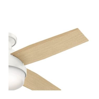 Hunter Fan Dempsey Ceiling Fan 44in Fresh White Blonde Oak/White, large image number 7