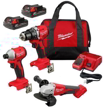 Milwaukee M18 Brushless 3-Tool Cordless Combo Kit Bundle, large image number 0