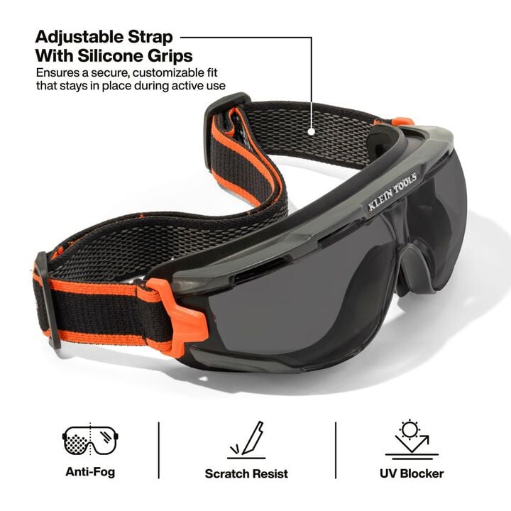 Klein Tools Compact Safety Goggles Gray Lens, large image number 3
