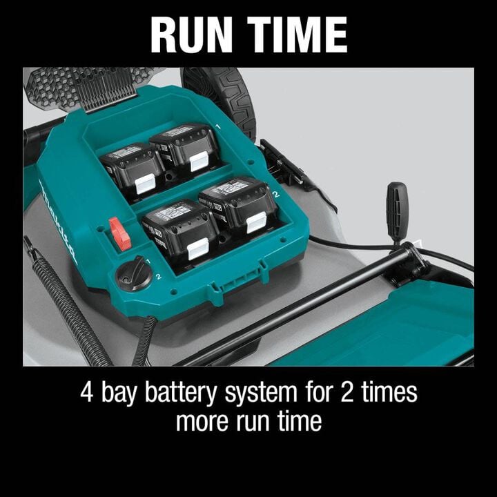 Makita 18V X2 (36V) LXT LithiumIon Brushless Cordless 21in Self Propelled Lawn Mower Kit with 4 Batteries (5.0Ah), large image number 4