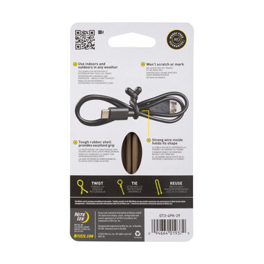 Nite Ize Gear Tie Reusable Rubber Twist Tie 3in 4pk Coyote, large image number 1