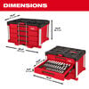 Milwaukee Metric and SAE Combination Wrench Set with PACKOUT 4 Drawer Tool Box, 60 Pieces, small image number 4