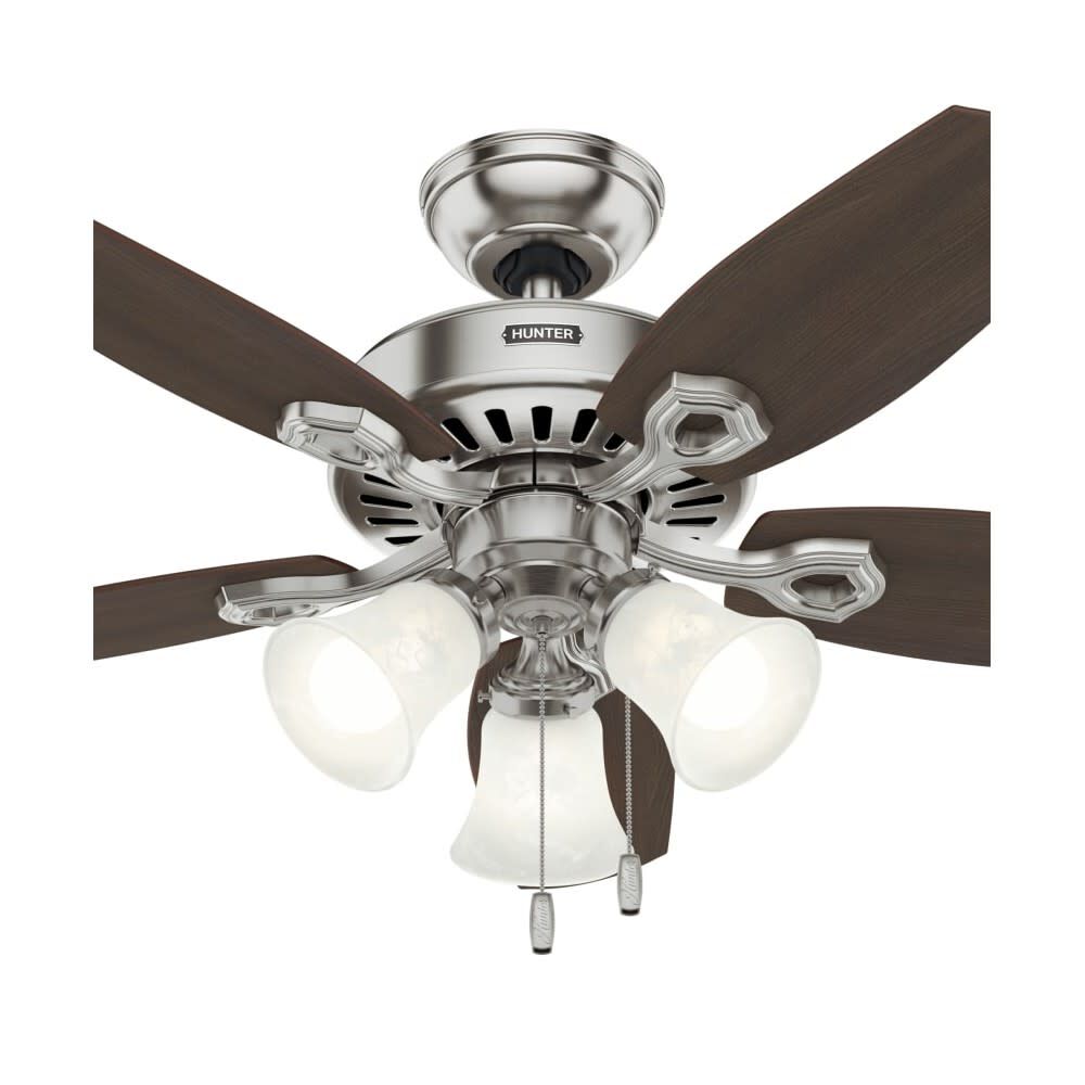 Hunter Fan Builder Ceiling Fan 42in Brushed Nickel Brazilian Cherry, large image number 7