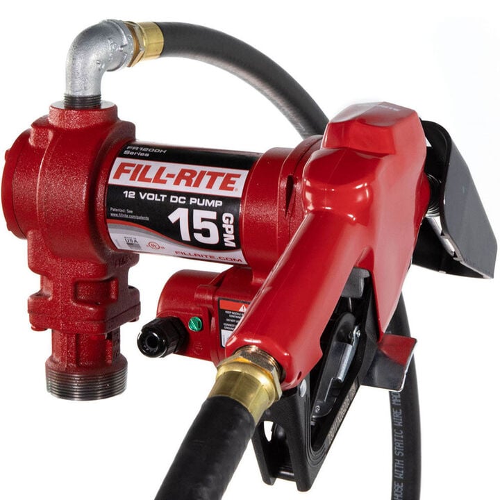Fill-Rite 12VDC 15 Gpm Heavy-Duty Fuel Transfer Pump With Nozzle