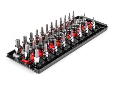 Tekton 3/8 Inch Hex/Torx Bit Socket Set, (1/8-3/8 Inch, 3-10 mm, T10-T60)