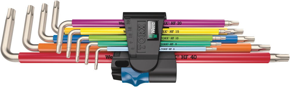 Wera Tools Metric Stainless 3967/9 TX SXL Multicolor HF 1 L-Key Set, large image number 1