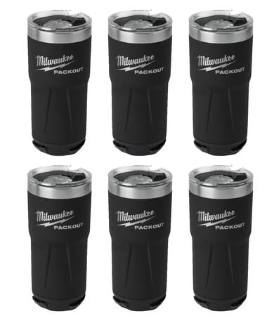 Milwaukee PACKOUT Tumbler 20oz Black Bundle 6pk