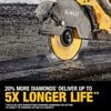 DEWALT XP4 All-Purpose 9 Inch Segmented Rim Diamond Blade for Fast Cuts in General Purpose Concrete, small image number 5