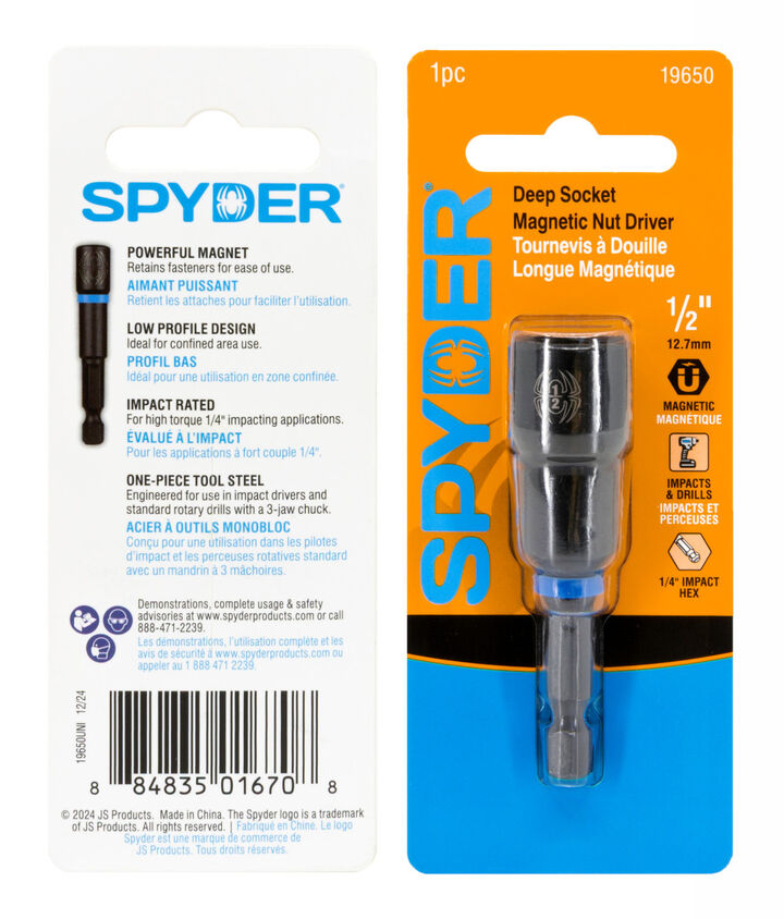 Spyder 1/2 Inch Hex Deep Nut Driver, Magnetic, large image number 3