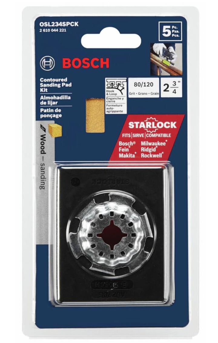 Bosch Starlock Oscillating Multi Tool Contoured Sanding Pad Kit 5pc