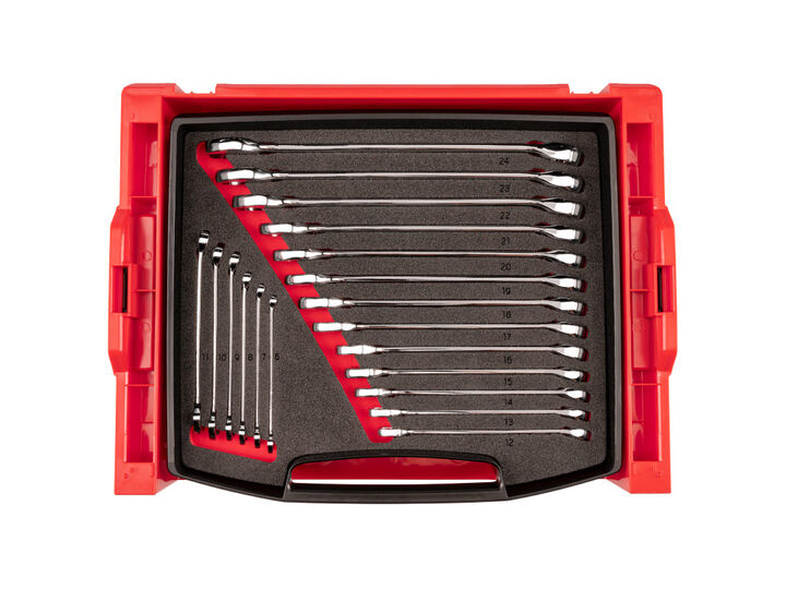 Tekton Combination Wrench Set with Drawer and Rack, 19 Piece (6-24 mm), large image number 0