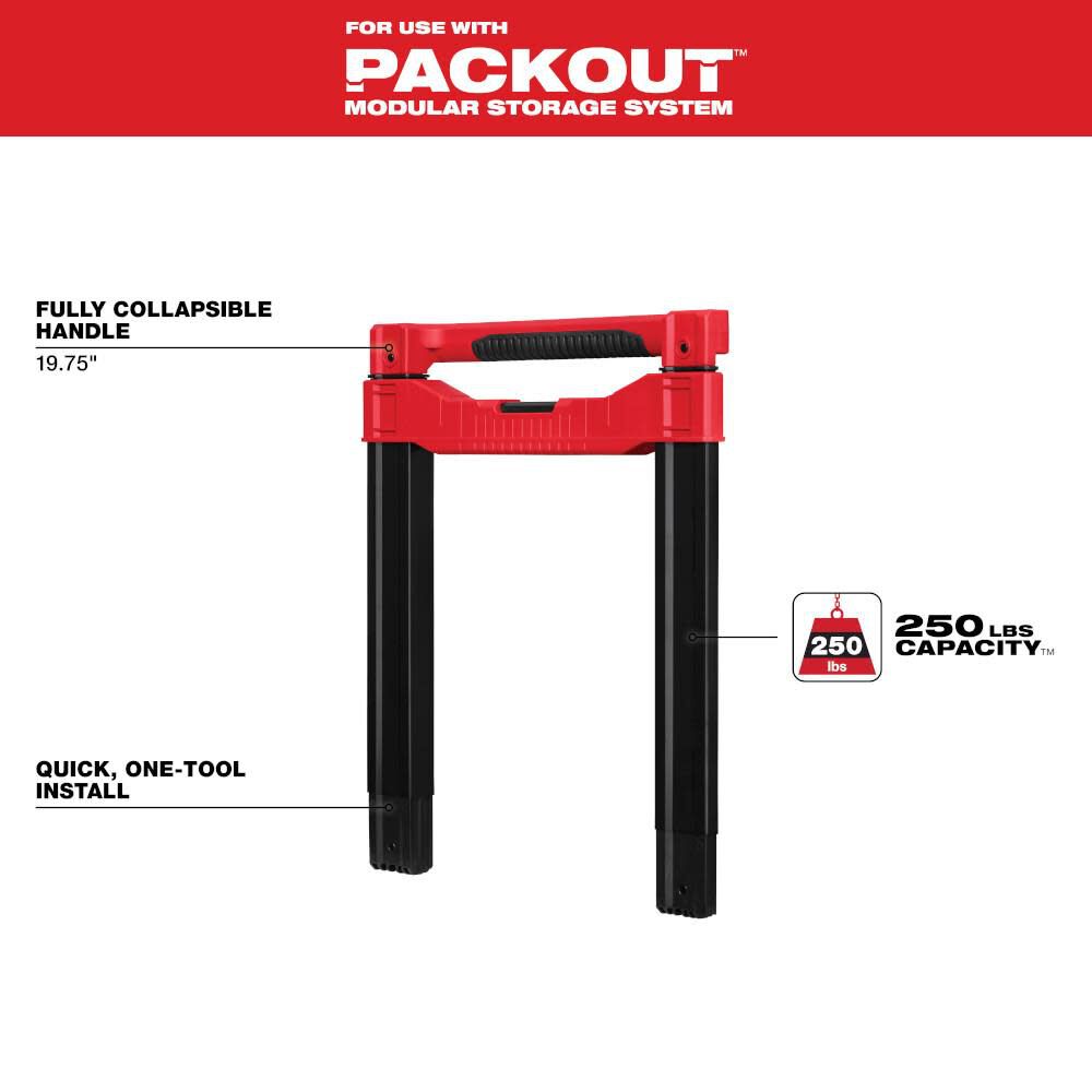 Milwaukee Low-Profile Handle for PACKOUT Rolling Tool Box, large image number 4