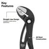 Klein Tools 12 Inch Straight Jaw Quick-Adjust Pump Pliers, small image number 2