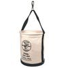 Klein Tools Canvas Bucket, Straight Wall with Swivel Snap and Drain Holes, 12 Inch, small image number 4