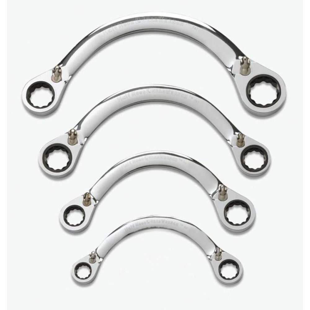 GEARWRENCH 4 pc Sae Half Moon Reversible Double Box Ratcheting Wrench Set, large image number 1