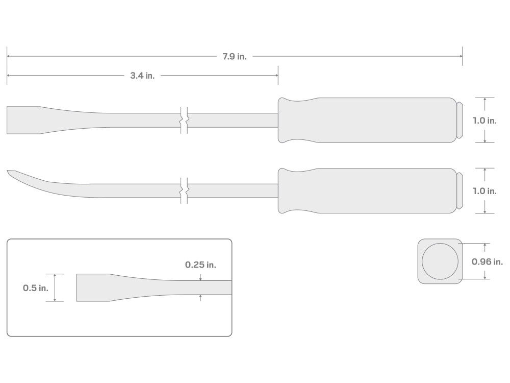 Tekton 8 Inch Angled End Handled Pry Bar, large image number 7
