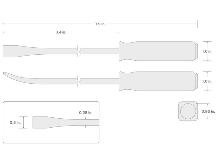 Tekton 8 Inch Angled End Handled Pry Bar, large image number 6