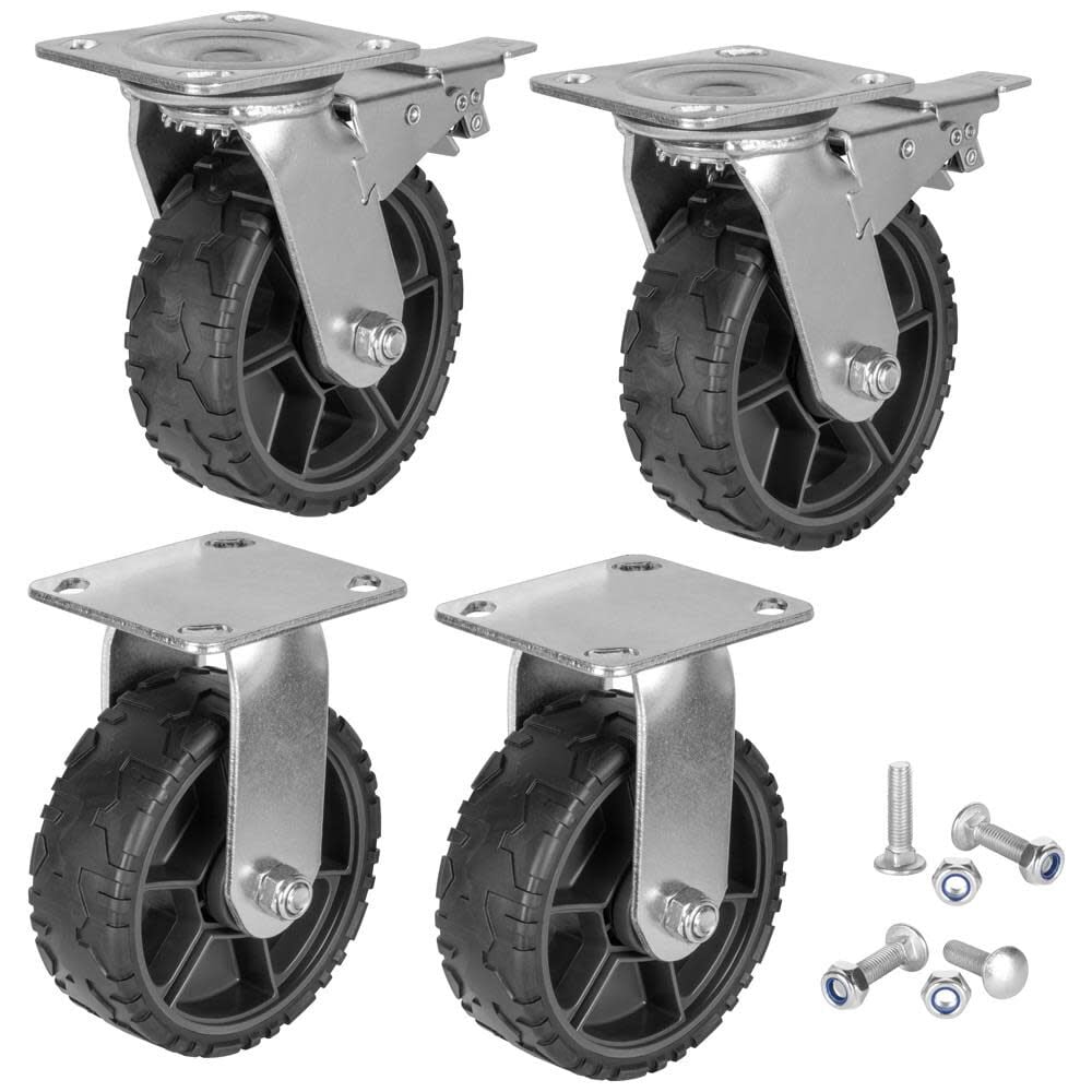 Klein Tools Utility Cart Caster Wheel Set, 6", large image number 1