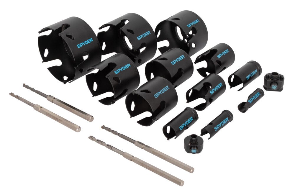 Spyder TCT Hole Saw Kit, 12 Saws, 2 RCE Arbors & 4 Pilot Bits 18 Pieces, large image number 6