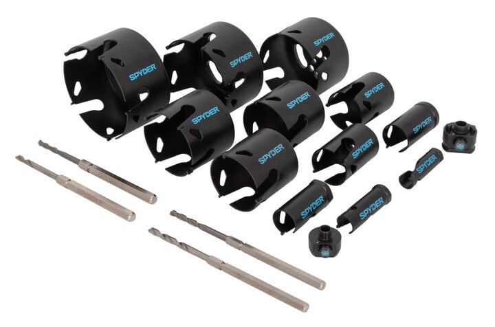 Spyder TCT Hole Saw Kit, 12 Saws, 2 RCE Arbors & 4 Pilot Bits 18 Pieces, large image number 5