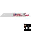 Milwaukee 6 Inch 18 TPI Thin Kerf SAWZALL Blade Bundle, 100 Pieces, small image number 1