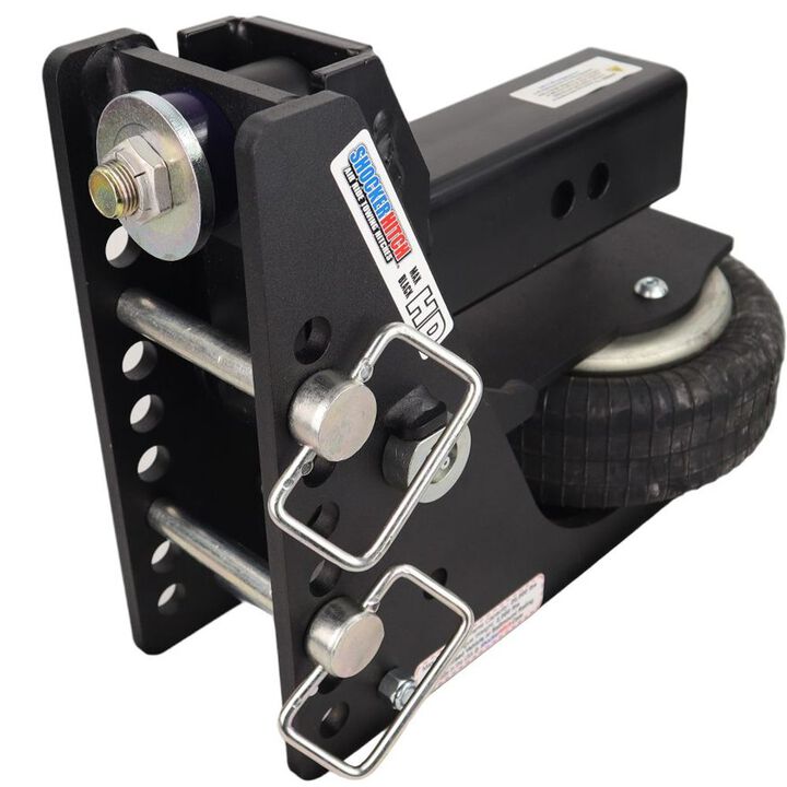 Shocker Hitch HD 20K Max Black 2 1/2 Inch Air Receiver Hitch & Black Combo Sway Bar Tab Ball Mount 2 Inch & 2 5/16 Inch Hitch Balls, large image number 3