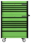 Extreme Tools DX Series 41 Inch W x 25 Inch D 4 Drawer Top Chest & 6 Drawer Roller Cabinet Combo Green with Black Drawer Pulls, small image number 1
