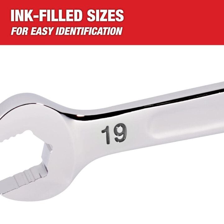 Milwaukee 11 Piece Metric Combination Wrench Set and 11 Piece SAE Combination Wrench Set Bundle, large image number 9